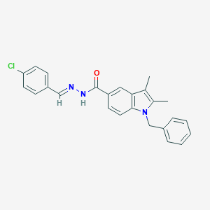 molecular formula C25H22ClN3O B454342 1-benzyl-N'-(4-chlorobenzylidene)-2,3-dimethyl-1H-indole-5-carbohydrazide 