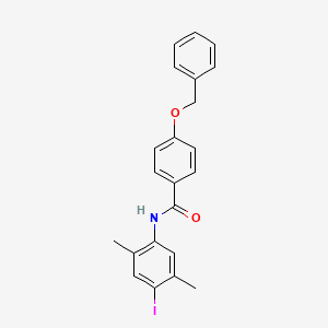 molecular formula C22H20INO2 B4543440 4-(benzyloxy)-N-(4-iodo-2,5-dimethylphenyl)benzamide 