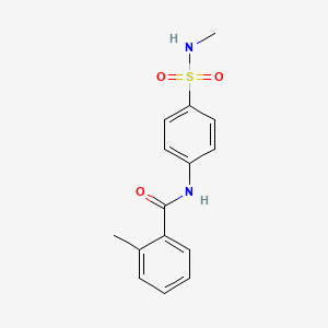 molecular formula C15H16N2O3S B4543457 2-methyl-N-{4-[(methylamino)sulfonyl]phenyl}benzamide 