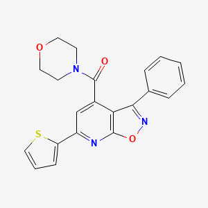 molecular formula C21H17N3O3S B4543469 4-(4-morpholinylcarbonyl)-3-phenyl-6-(2-thienyl)isoxazolo[5,4-b]pyridine 