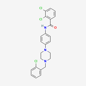 molecular formula C24H22Cl3N3O B4543474 2,3-dichloro-N-{4-[4-(2-chlorobenzyl)-1-piperazinyl]phenyl}benzamide 