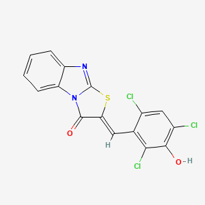 molecular formula C16H7Cl3N2O2S B4543487 2-(2,4,6-trichloro-3-hydroxybenzylidene)[1,3]thiazolo[3,2-a]benzimidazol-3(2H)-one CAS No. 6586-50-1