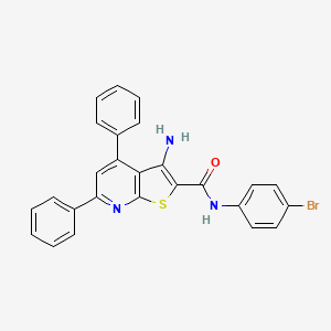 molecular formula C26H18BrN3OS B4543502 3-amino-N-(4-bromophenyl)-4,6-diphenylthieno[2,3-b]pyridine-2-carboxamide 