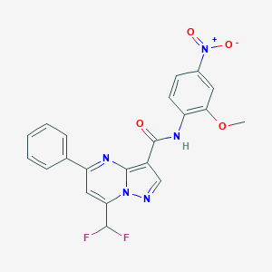 7-(difluoromethyl)-N-(2-methoxy-4-nitrophenyl)-5-phenylpyrazolo[1,5-a]pyrimidine-3-carboxamide