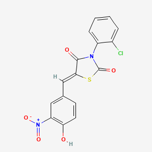 molecular formula C16H9ClN2O5S B4543534 3-(2-chlorophenyl)-5-(4-hydroxy-3-nitrobenzylidene)-1,3-thiazolidine-2,4-dione 