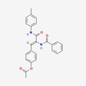 4-{2-(benzoylamino)-3-[(4-methylphenyl)amino]-3-oxo-1-propen-1-yl}phenyl acetate