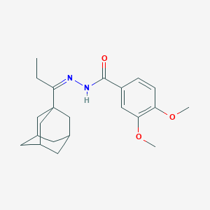 molecular formula C22H30N2O3 B454356 N'-[1-(1-adamantyl)propylidene]-3,4-dimethoxybenzohydrazide 