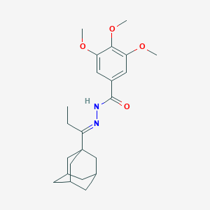 molecular formula C23H32N2O4 B454357 N'-[1-(1-adamantyl)propylidene]-3,4,5-trimethoxybenzohydrazide 