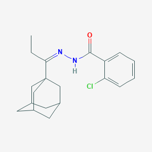 molecular formula C20H25ClN2O B454360 N'-[1-(1-adamantyl)propylidene]-2-chlorobenzohydrazide 