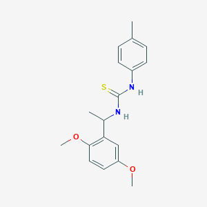 molecular formula C18H22N2O2S B4543619 N-[1-(2,5-dimethoxyphenyl)ethyl]-N'-(4-methylphenyl)thiourea 