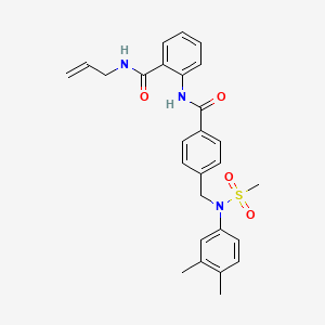 molecular formula C27H29N3O4S B4543628 N-allyl-2-[(4-{[(3,4-dimethylphenyl)(methylsulfonyl)amino]methyl}benzoyl)amino]benzamide 