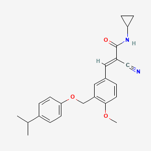 molecular formula C24H26N2O3 B4543648 2-cyano-N-cyclopropyl-3-{3-[(4-isopropylphenoxy)methyl]-4-methoxyphenyl}acrylamide 