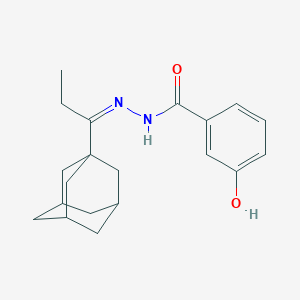 molecular formula C20H26N2O2 B454365 N'-[1-(1-adamantyl)propylidene]-3-hydroxybenzohydrazide 