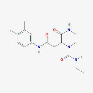 2-{2-[(3,4-dimethylphenyl)amino]-2-oxoethyl}-N-ethyl-3-oxo-1-piperazinecarboxamide