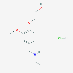 molecular formula C12H20ClNO3 B4543662 2-{4-[(ethylamino)methyl]-2-methoxyphenoxy}ethanol hydrochloride 