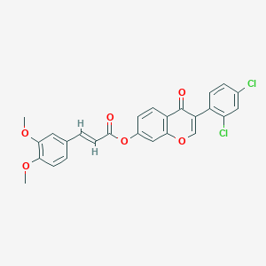 molecular formula C26H18Cl2O6 B4543665 3-(2,4-dichlorophenyl)-4-oxo-4H-chromen-7-yl 3-(3,4-dimethoxyphenyl)acrylate 
