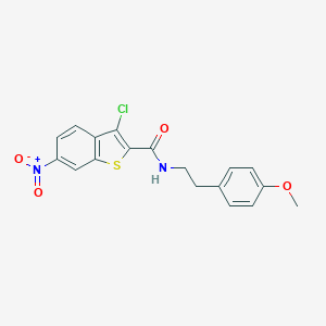 3-chloro-N-[2-(4-methoxyphenyl)ethyl]-6-nitro-1-benzothiophene-2-carboxamide