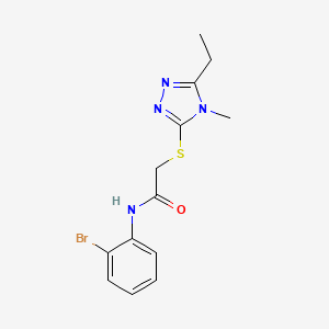 N-(2-bromophenyl)-2-[(5-ethyl-4-methyl-4H-1,2,4-triazol-3-yl)thio]acetamide
