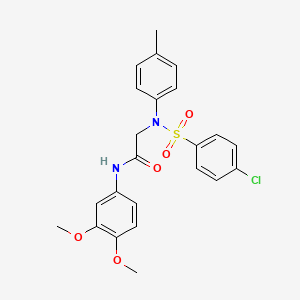 N~2~-[(4-chlorophenyl)sulfonyl]-N~1~-(3,4-dimethoxyphenyl)-N~2~-(4-methylphenyl)glycinamide