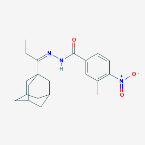 molecular formula C21H27N3O3 B454373 N'-[1-(1-adamantyl)propylidene]-4-nitro-3-methylbenzohydrazide 