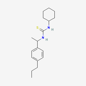 molecular formula C18H28N2S B4543744 N-cyclohexyl-N'-[1-(4-propylphenyl)ethyl]thiourea 