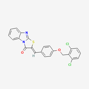 molecular formula C23H14Cl2N2O2S B4543764 2-{4-[(2,6-dichlorobenzyl)oxy]benzylidene}[1,3]thiazolo[3,2-a]benzimidazol-3(2H)-one 