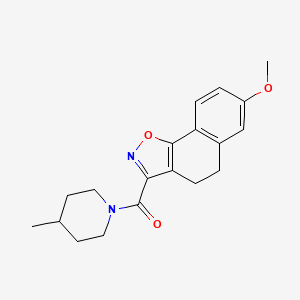 molecular formula C19H22N2O3 B4543771 7-methoxy-3-[(4-methyl-1-piperidinyl)carbonyl]-4,5-dihydronaphtho[2,1-d]isoxazole 