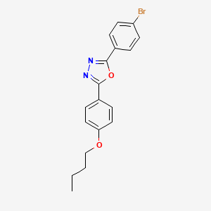 molecular formula C18H17BrN2O2 B4543814 2-(4-bromophenyl)-5-(4-butoxyphenyl)-1,3,4-oxadiazole 