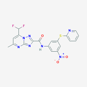 7-(difluoromethyl)-N-[3-nitro-5-(2-pyridinylsulfanyl)phenyl]-5-methyl[1,2,4]triazolo[1,5-a]pyrimidine-2-carboxamide