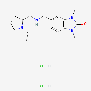 molecular formula C17H28Cl2N4O B4543879 5-({[(1-ethyl-2-pyrrolidinyl)methyl]amino}methyl)-1,3-dimethyl-1,3-dihydro-2H-benzimidazol-2-one dihydrochloride 