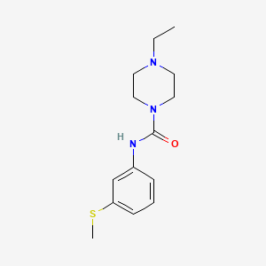 molecular formula C14H21N3OS B4543908 4-ethyl-N-[3-(methylthio)phenyl]-1-piperazinecarboxamide 