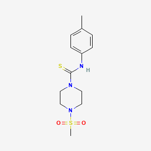 molecular formula C13H19N3O2S2 B4543935 N-(4-methylphenyl)-4-(methylsulfonyl)-1-piperazinecarbothioamide 