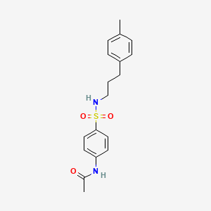 molecular formula C18H22N2O3S B4543955 N-[4-({[3-(4-methylphenyl)propyl]amino}sulfonyl)phenyl]acetamide 