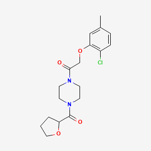 molecular formula C18H23ClN2O4 B4543960 1-[(2-chloro-5-methylphenoxy)acetyl]-4-(tetrahydro-2-furanylcarbonyl)piperazine 