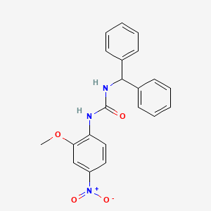 molecular formula C21H19N3O4 B4543979 N-(diphenylmethyl)-N'-(2-methoxy-4-nitrophenyl)urea 