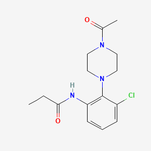 molecular formula C15H20ClN3O2 B4543980 N-[2-(4-acetyl-1-piperazinyl)-3-chlorophenyl]propanamide 