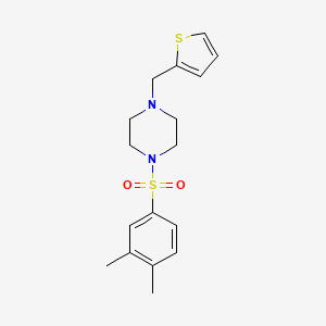 molecular formula C17H22N2O2S2 B4543988 1-[(3,4-dimethylphenyl)sulfonyl]-4-(2-thienylmethyl)piperazine 