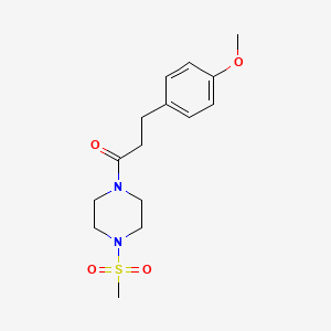 molecular formula C15H22N2O4S B4543999 1-[3-(4-methoxyphenyl)propanoyl]-4-(methylsulfonyl)piperazine 