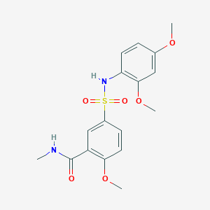 molecular formula C17H20N2O6S B4544020 5-{[(2,4-dimethoxyphenyl)amino]sulfonyl}-2-methoxy-N-methylbenzamide 