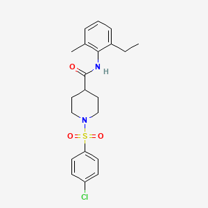 1-[(4-chlorophenyl)sulfonyl]-N-(2-ethyl-6-methylphenyl)-4-piperidinecarboxamide