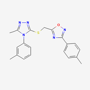 5-({[5-methyl-4-(3-methylphenyl)-4H-1,2,4-triazol-3-yl]thio}methyl)-3-(4-methylphenyl)-1,2,4-oxadiazole