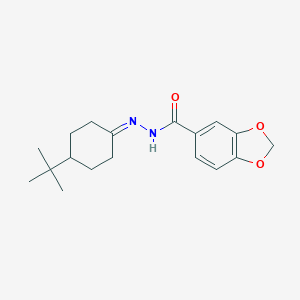 molecular formula C18H24N2O3 B454406 N'-(4-tert-butylcyclohexylidene)-1,3-benzodioxole-5-carbohydrazide 