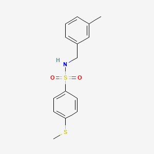 molecular formula C15H17NO2S2 B4544062 N-(3-methylbenzyl)-4-(methylthio)benzenesulfonamide 