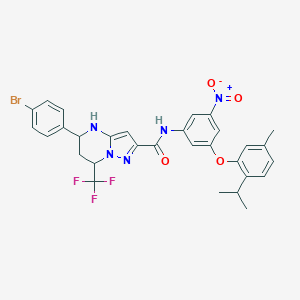 5-(4-bromophenyl)-N-[3-nitro-5-(2-isopropyl-5-methylphenoxy)phenyl]-7-(trifluoromethyl)-4,5,6,7-tetrahydropyrazolo[1,5-a]pyrimidine-2-carboxamide