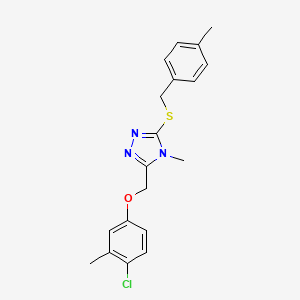 molecular formula C19H20ClN3OS B4544094 3-[(4-chloro-3-methylphenoxy)methyl]-4-methyl-5-[(4-methylbenzyl)thio]-4H-1,2,4-triazole 