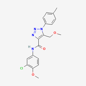 molecular formula C19H19ClN4O3 B4544097 N-(3-chloro-4-methoxyphenyl)-5-(methoxymethyl)-1-(4-methylphenyl)-1H-1,2,3-triazole-4-carboxamide 