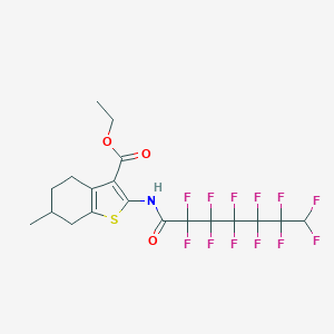 Ethyl 2-[(2,2,3,3,4,4,5,5,6,6,7,7-dodecafluoroheptanoyl)amino]-6-methyl-4,5,6,7-tetrahydro-1-benzothiophene-3-carboxylate