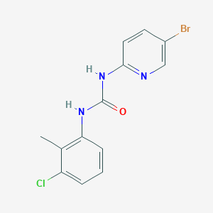 molecular formula C13H11BrClN3O B4544110 N-(5-bromo-2-pyridinyl)-N'-(3-chloro-2-methylphenyl)urea 
