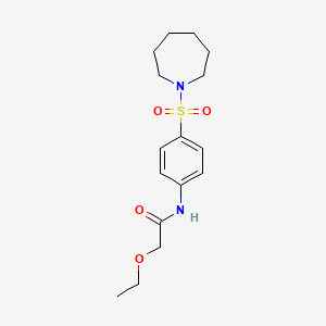 molecular formula C16H24N2O4S B4544130 N-[4-(1-azepanylsulfonyl)phenyl]-2-ethoxyacetamide 