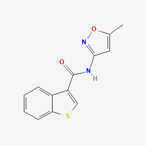 molecular formula C13H10N2O2S B4544138 N-(5-methyl-3-isoxazolyl)-1-benzothiophene-3-carboxamide 
